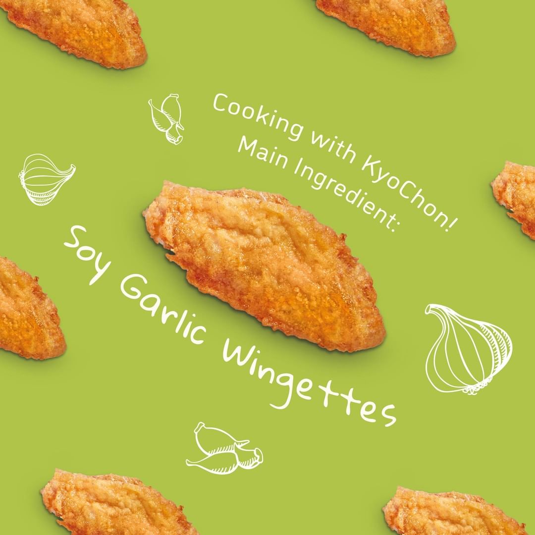 cooking with KyoChon - soy garlic wingettes